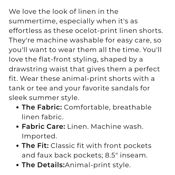 Lovely linen shorts Chicos sz 3 - Picture 5 of 5